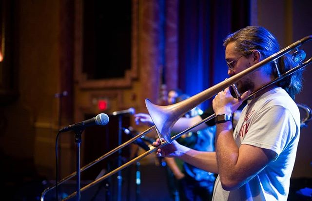 Summer is here!! Next month we have 7/26 @thehollowalbany_ 
and 7/27 @oswegohfest 🔥 &bull;&bull;&bull;
📸 @ryannavamedia
&bull;&bull;&bull;
#music #livemusic #peekskill #NY #paramounthudsonvalley #thehollow #albany #oswegoharborfest #oswego #trombon