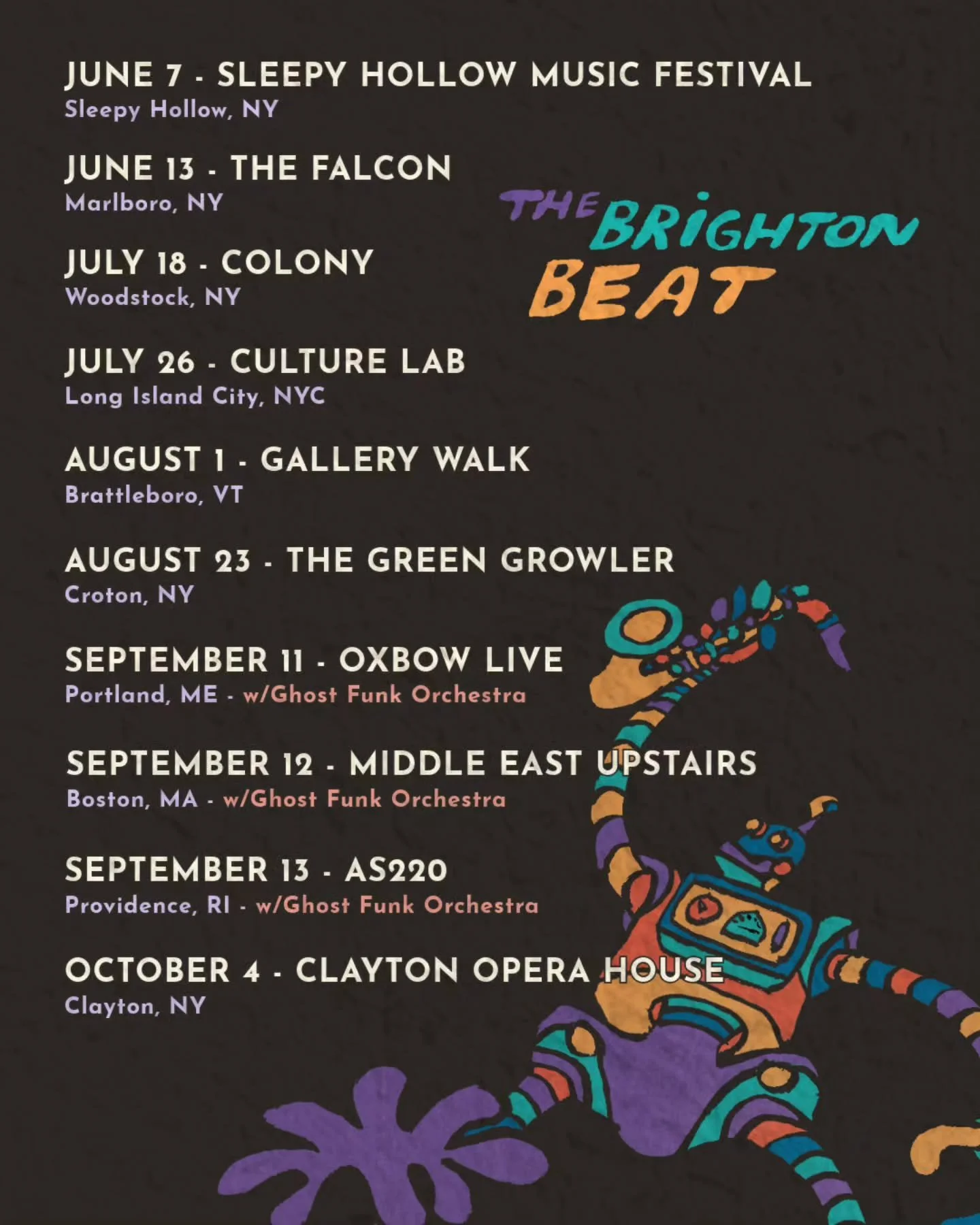 OUR 2025 SCHEDULE IS HERE!!
We're hitting it hard this year and STILL adding more dates, but these are what we've got locked in so far and there some real gems!!! We are soooooo excited to play the new album live!!

@sleepyhollowmusicfestival kicks i