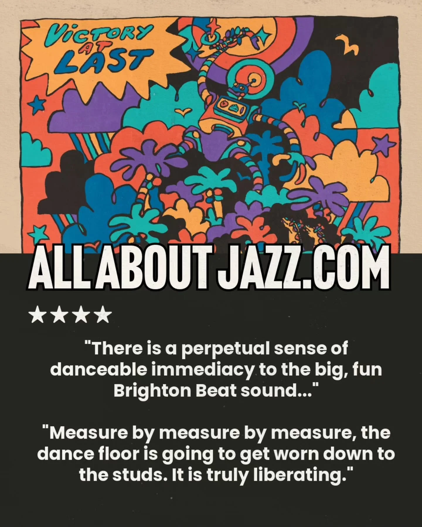 Honored to share this incredibly well written 4-star review of &quot;Victory At Last&quot; from @allaboutjazznearyou 
We think they absolutely nailed the vibe and are so thankful they took the time to listen!

&quot;There is a perpetual sense of danc