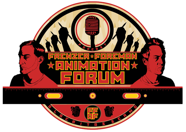 The Frenzer Foreman Animation Forum is the only comedy podcast about animation featuring Joel Frenzer and Alan Foreman. With nearly six combined decades of animation experience, including: directing, writing, designing, acting, producing, suffering, under-paid work, sound-design, musical scoring, festival going, cel-painter’s elbow, digital fatigue, and teaching in and around and all over the international and local animation industry, college, and fine-arts world, Frenzer and Foreman deliver their unique know-how to you each month through in-depth interviews with world animation leaders, tips and technical animation advice, surprise “radio games”, personal tales of tragedy/triumph, extraneous adjectives, and hyperbolic run-on prose. 