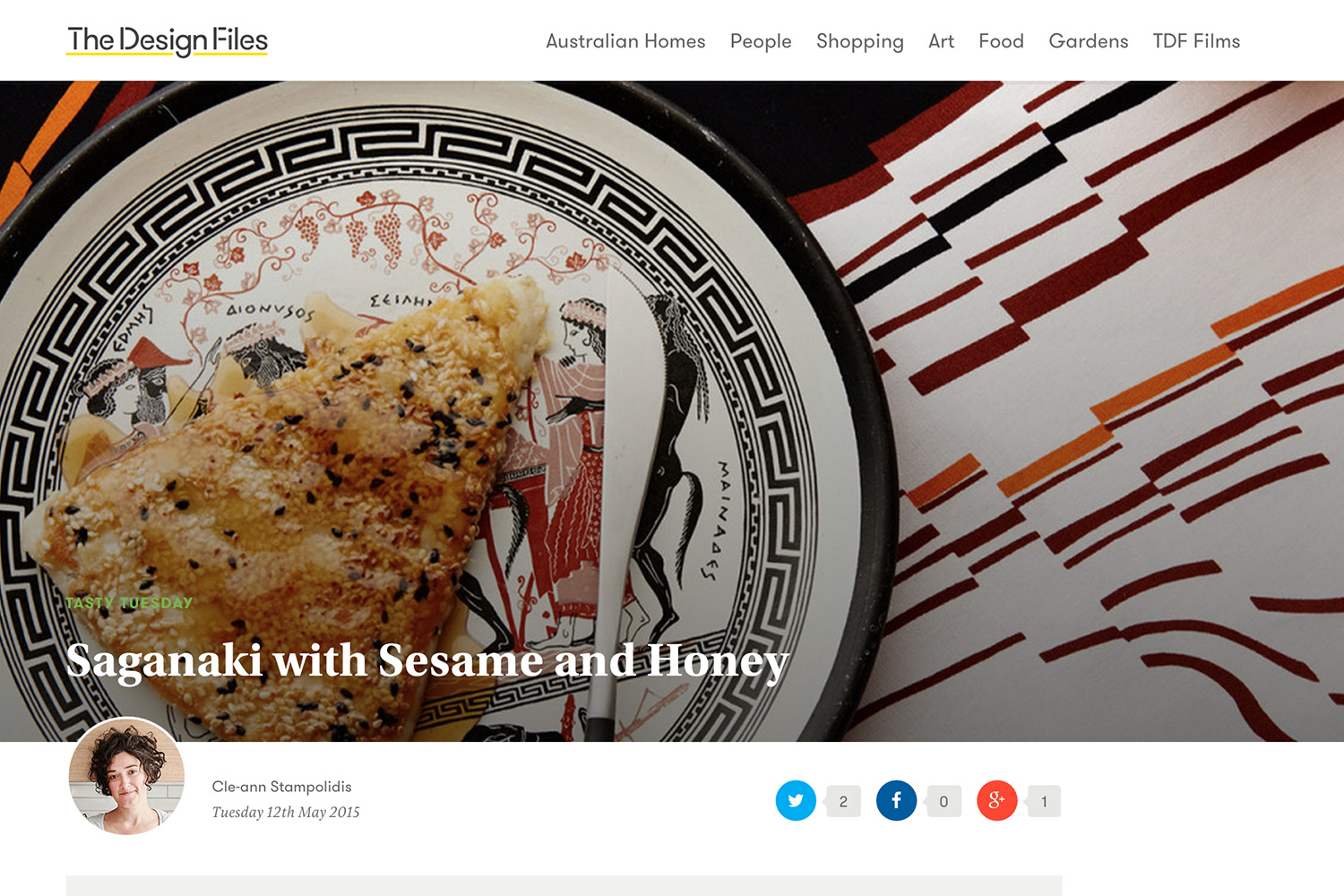 Saganaki with Sesame and Honey — The Design Files.jpg