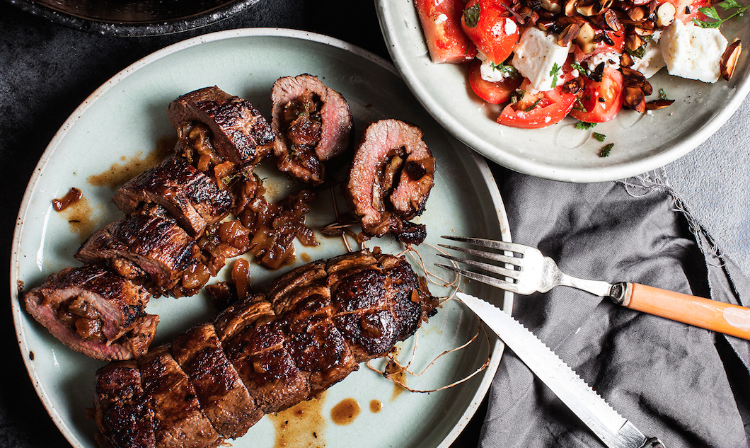 STUFFED LAMB BACKSTRAP DINNER FOR TWO
