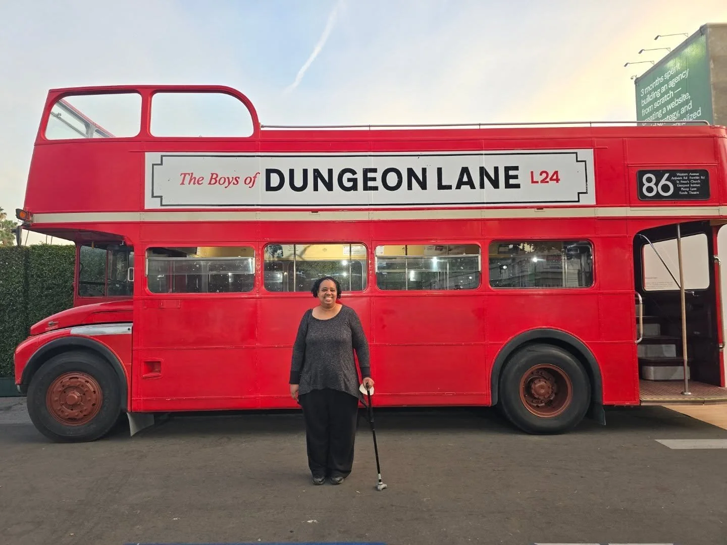 Paul McCartney is rocking The Fonda in Los Angeles tonight and tomorrow in support of his new album coming out in May, The Boys of Dungeon Lane. I couldn't get a ticket but my friend and I went down to see the double decker pop up. Very cool!

#paulm