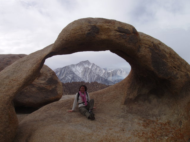 Kristine beneath Mobius Arch