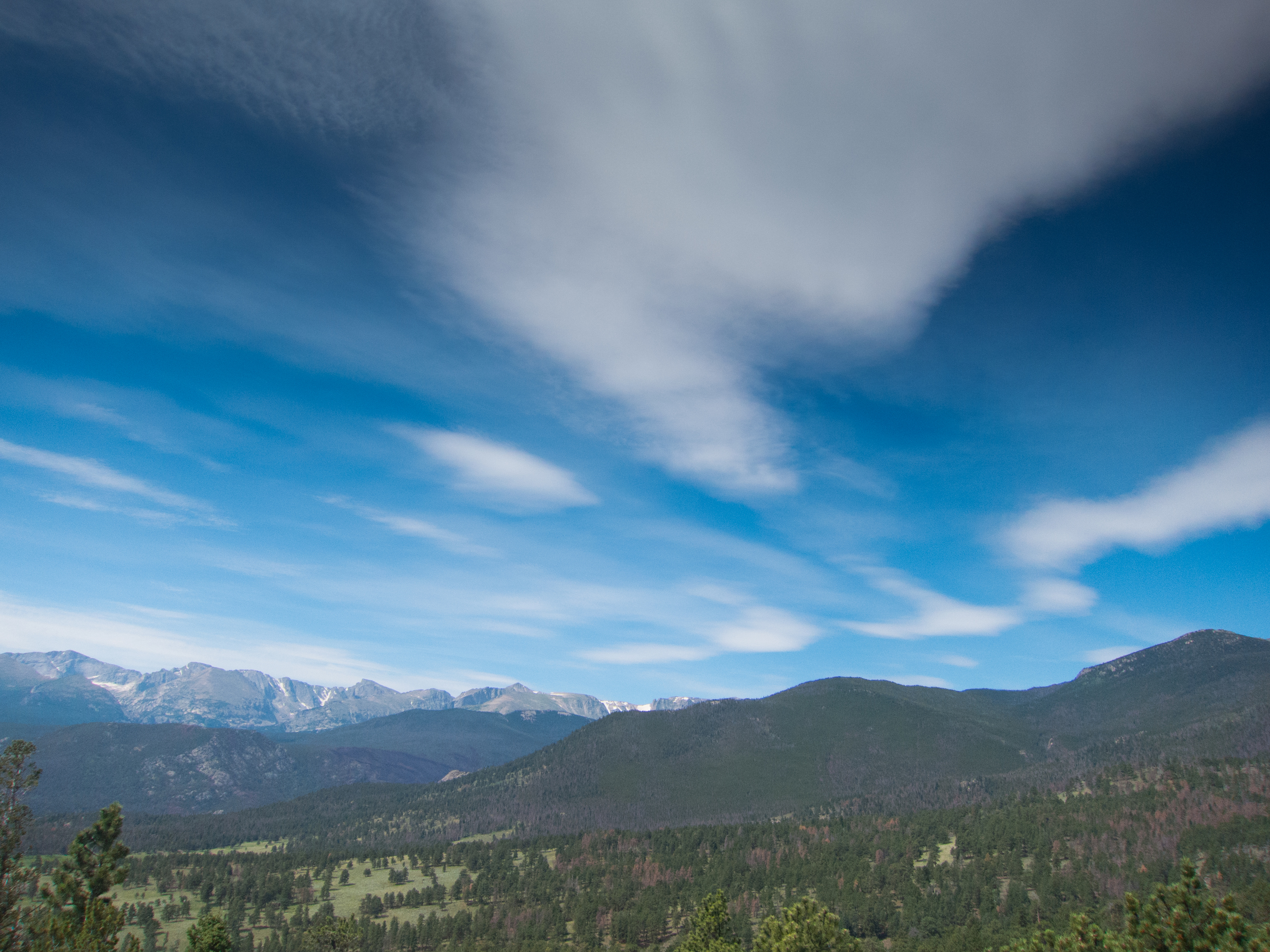 Vista of the area where the headwaters of the Colorado River begin in Rocky Mountain Nation Park, Colorado.