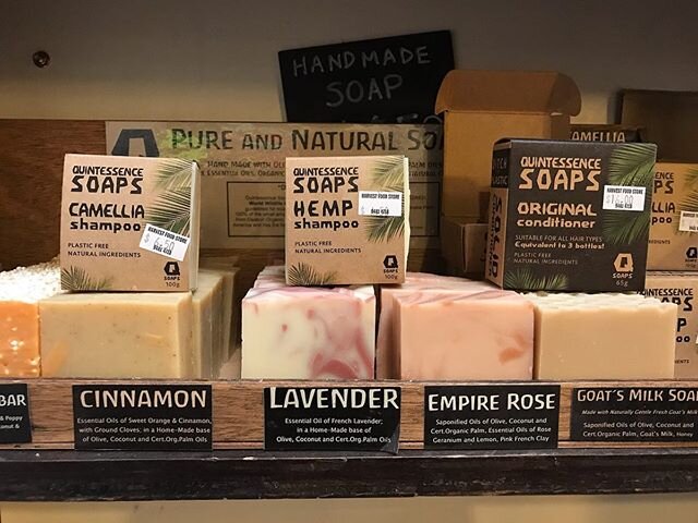 The amazing @quintessencesoaps have been stocked up and ready for you! Natural ingredients and plastic free 😉
