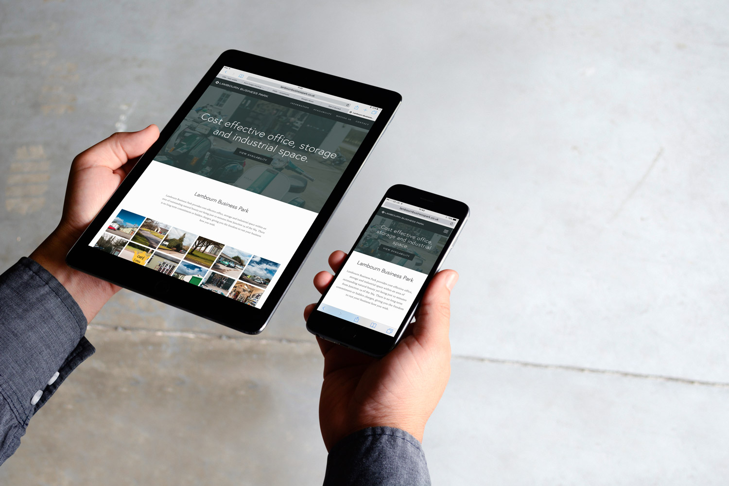 lambourn-business-park-website-responsive-homepage-ipad-iphone-home-page-get-it-sorted.JPG