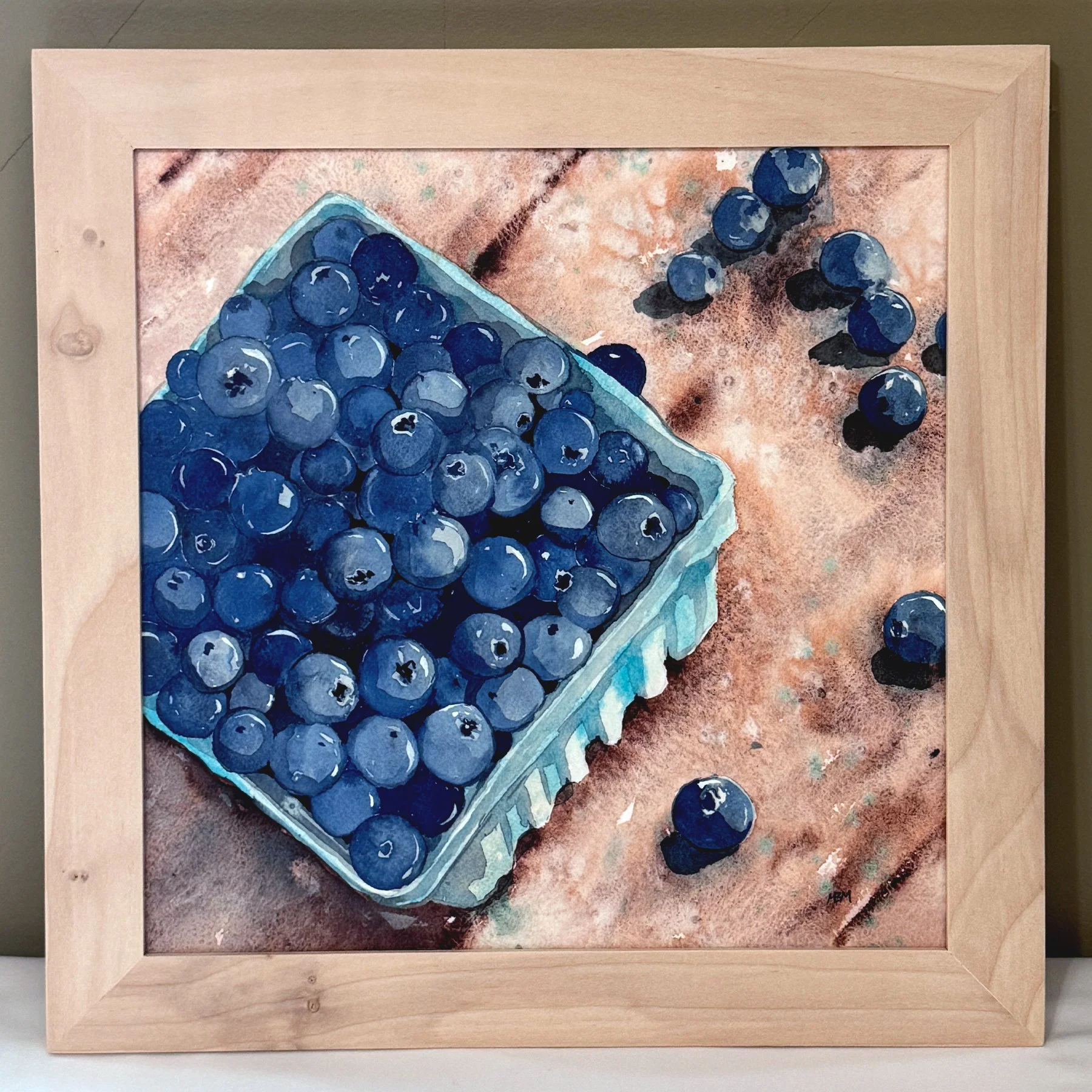 "Farmers Market Blueberries" 11x11