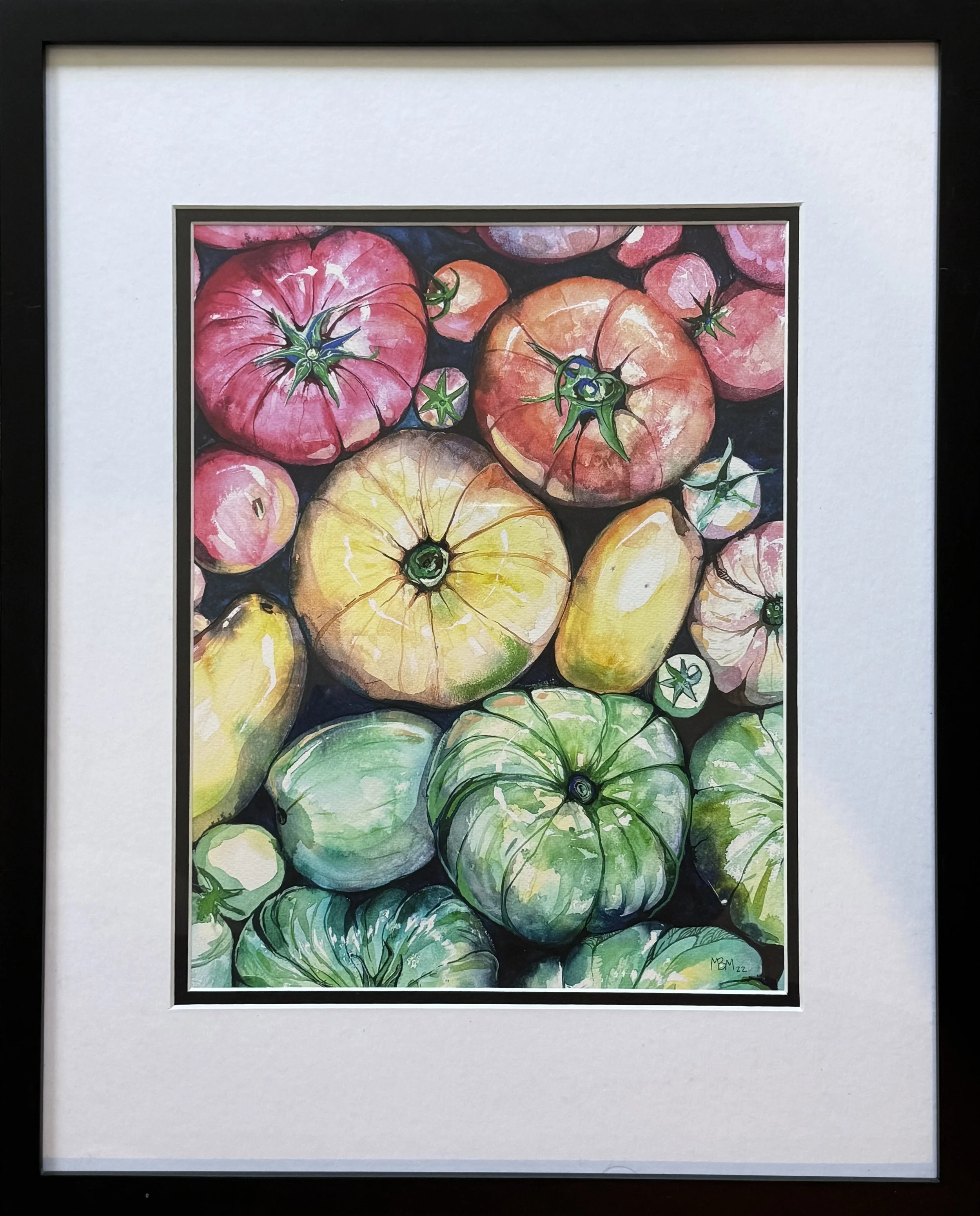 "Rainbow Tomatoes" Print 16x20