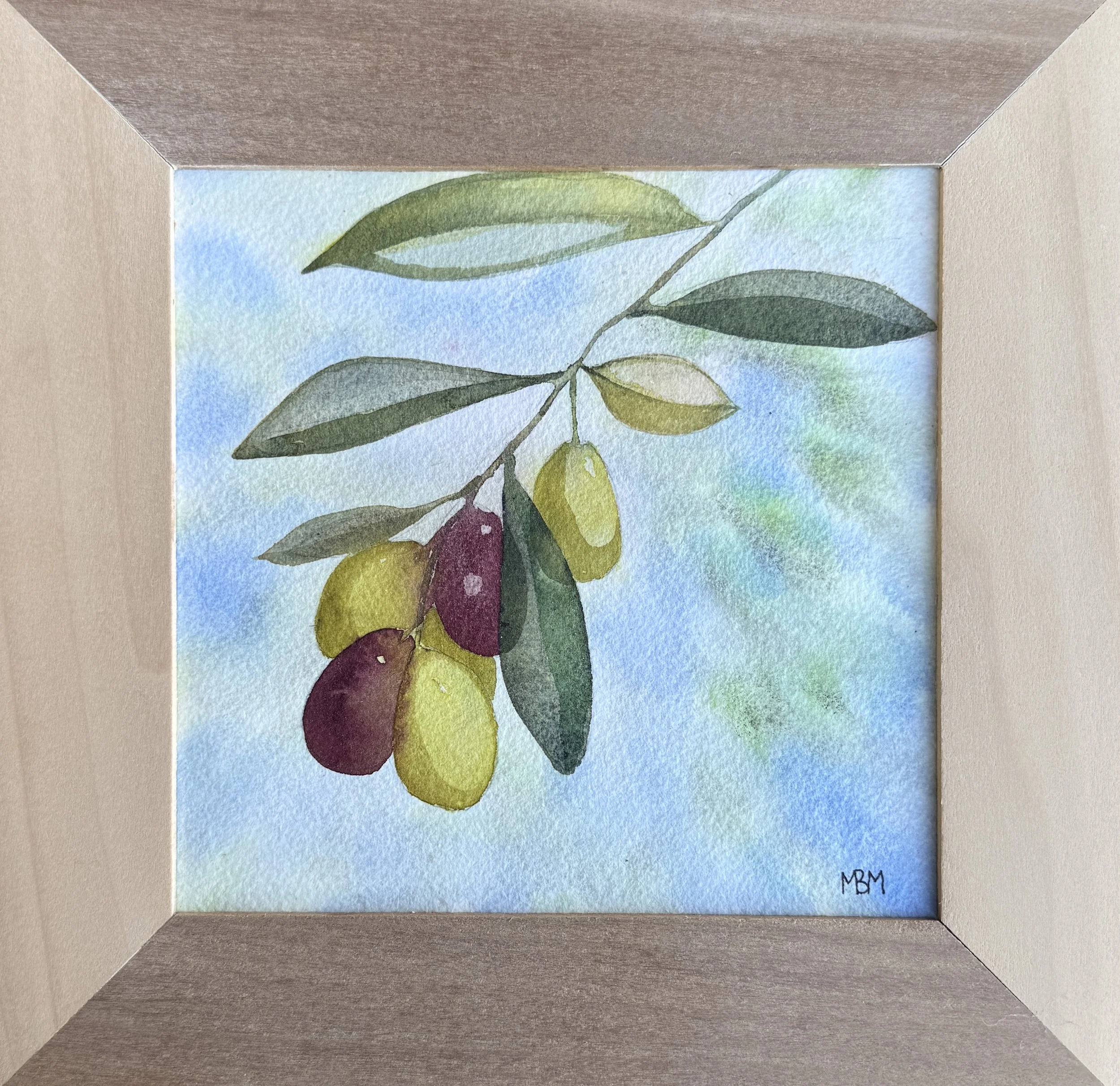 "Olive Study" 6x6