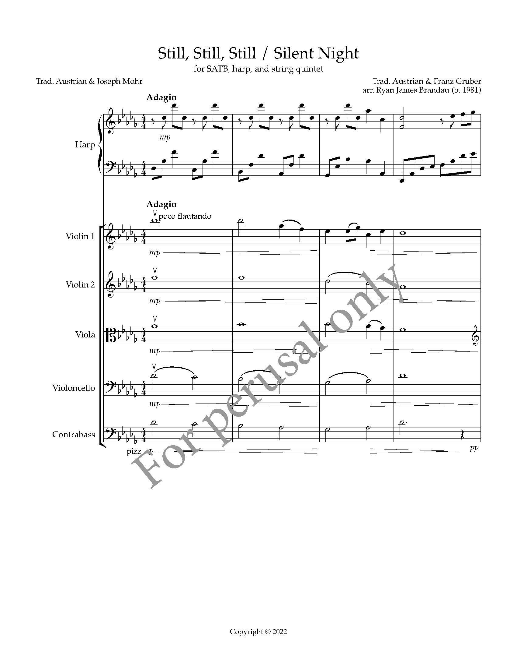 PREVIEW - Still, Still, Still Silent Night for SATB, string quintet, and harp - arr_Page_1.jpg