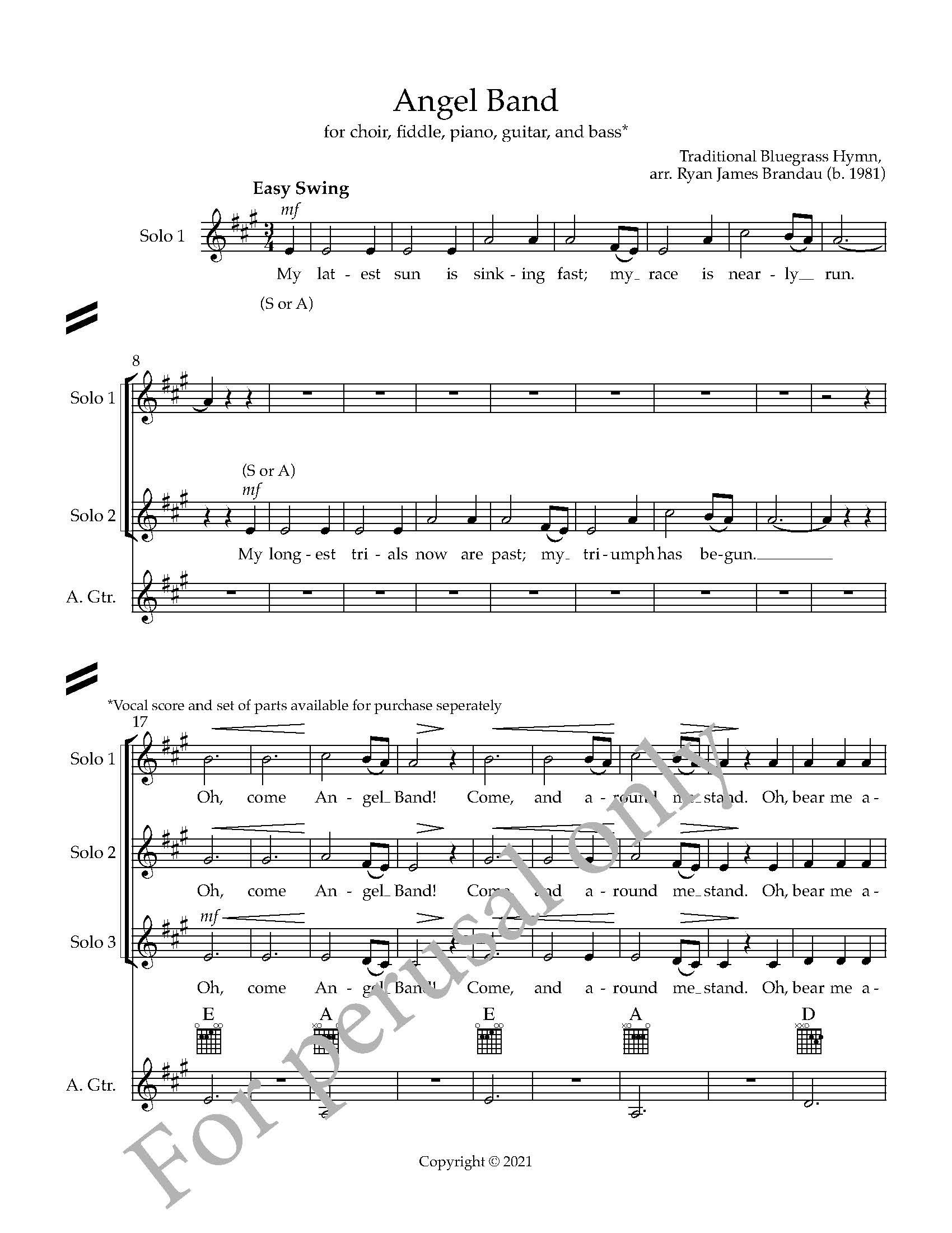 FULL SCORE preview - Angel Band for three-part choir, fiddle, piano, guitar, and bass - arr_Page_01.jpg