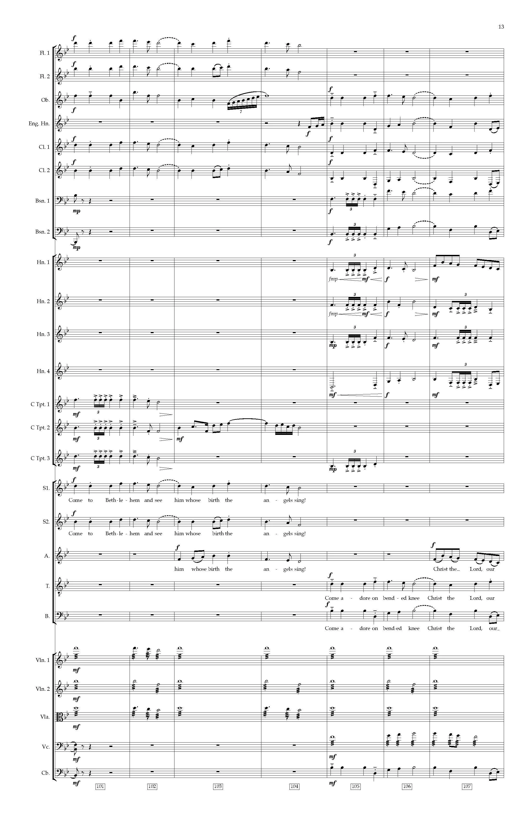 FULL SCORE (perusal) - Angels We Have Heard on High for SATB and Orchestra (no tbns) - Trad. French, arr. Ryan James Brandau_Page_13.jpg