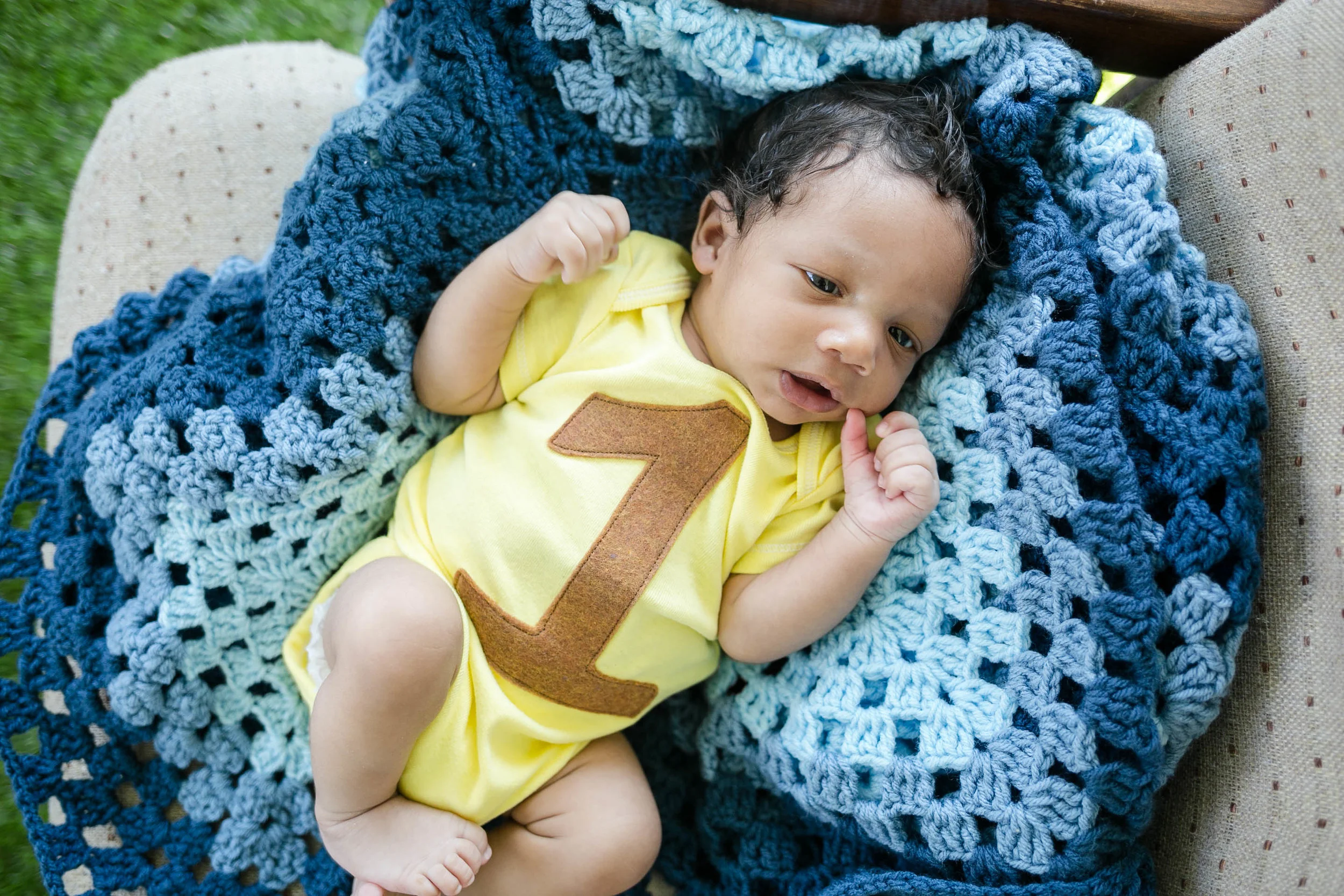 Week Four in his Swanky Shank Monthly Onesie .