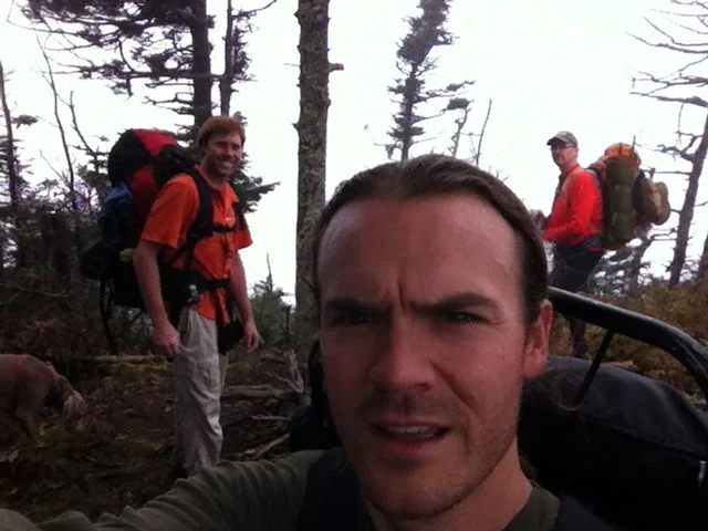 Jackson, Matt and I on Deep Gap Trail, October 8, 2013