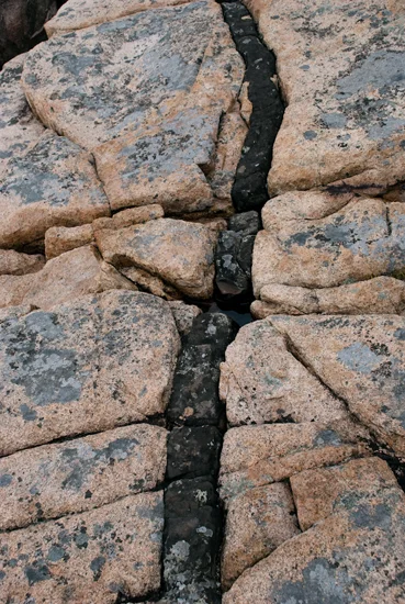 Pink Granite with Basalt Line