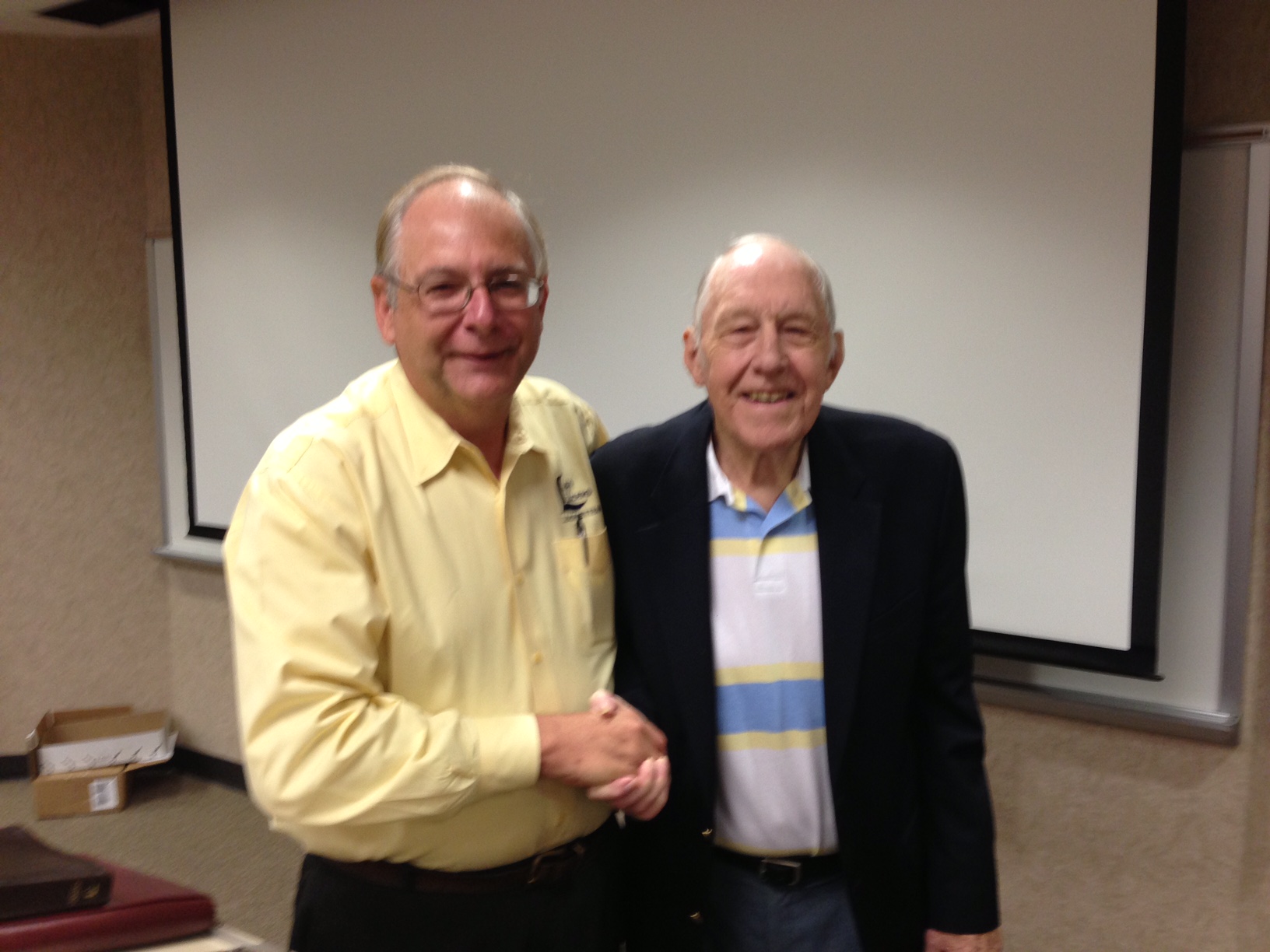 Charlie Hodge, pictured with L2L Executive Director Roy Johnson