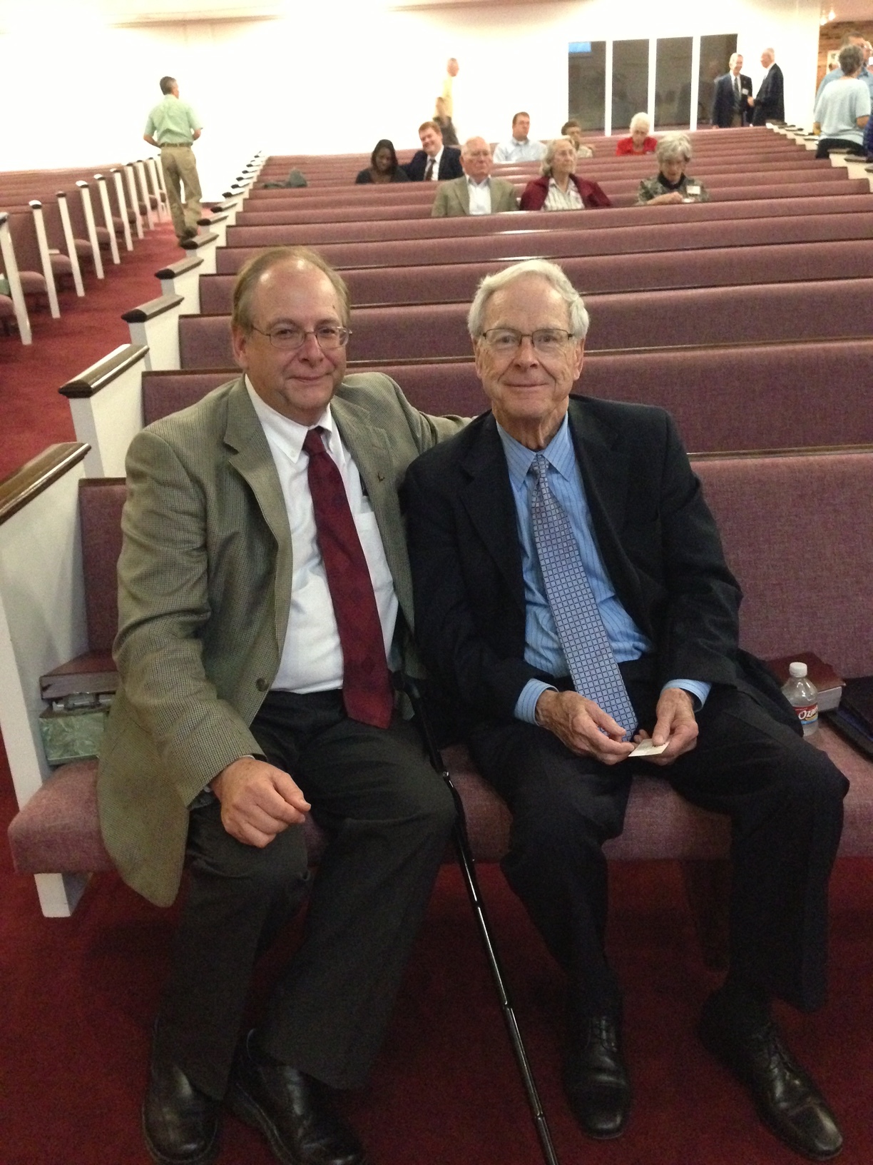 Tom Holland , L2L Pearls series author, pictured with L2L Executive Director Roy Johnson
