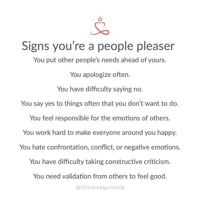 CONFESSION: I am a recovering people pleaser. I have been guilty of the whole list of things above and it&rsquo;s something I am always working on.

Growing up, I was terrified to not fit in, especially after moving from Cuba to the U.S. and not spea