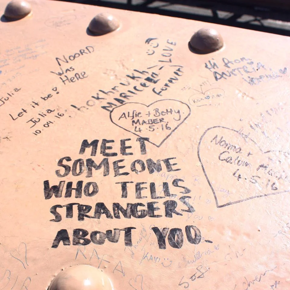 Graffiti on the Brooklyn Bridge