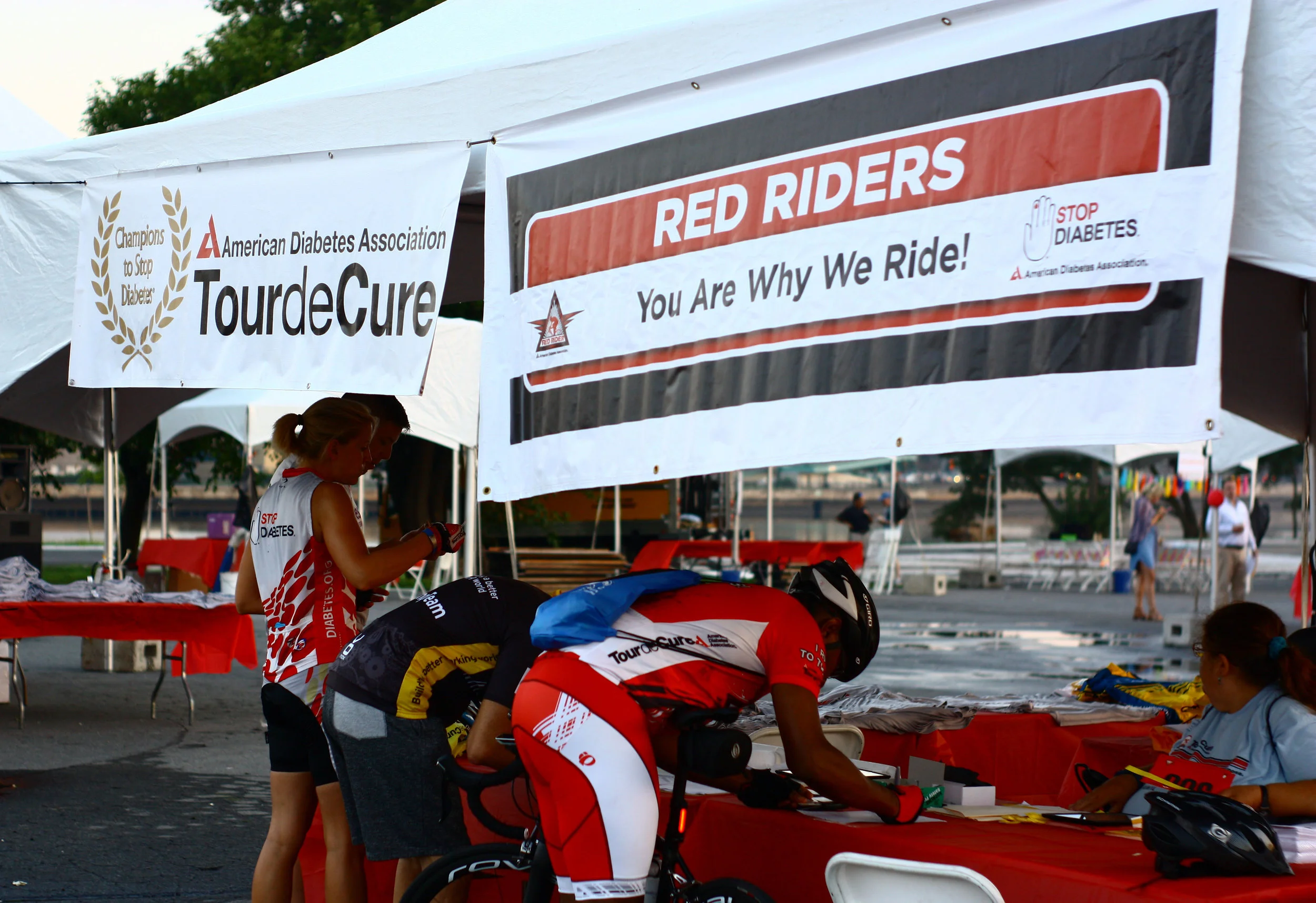 Red Riders are cyclists who ride 30, 60, or even 100 miles with diabetes. I love that instead of embracing unhealthy stereotypes like the media so often does, the ADA makes diabetics feel special on this day.