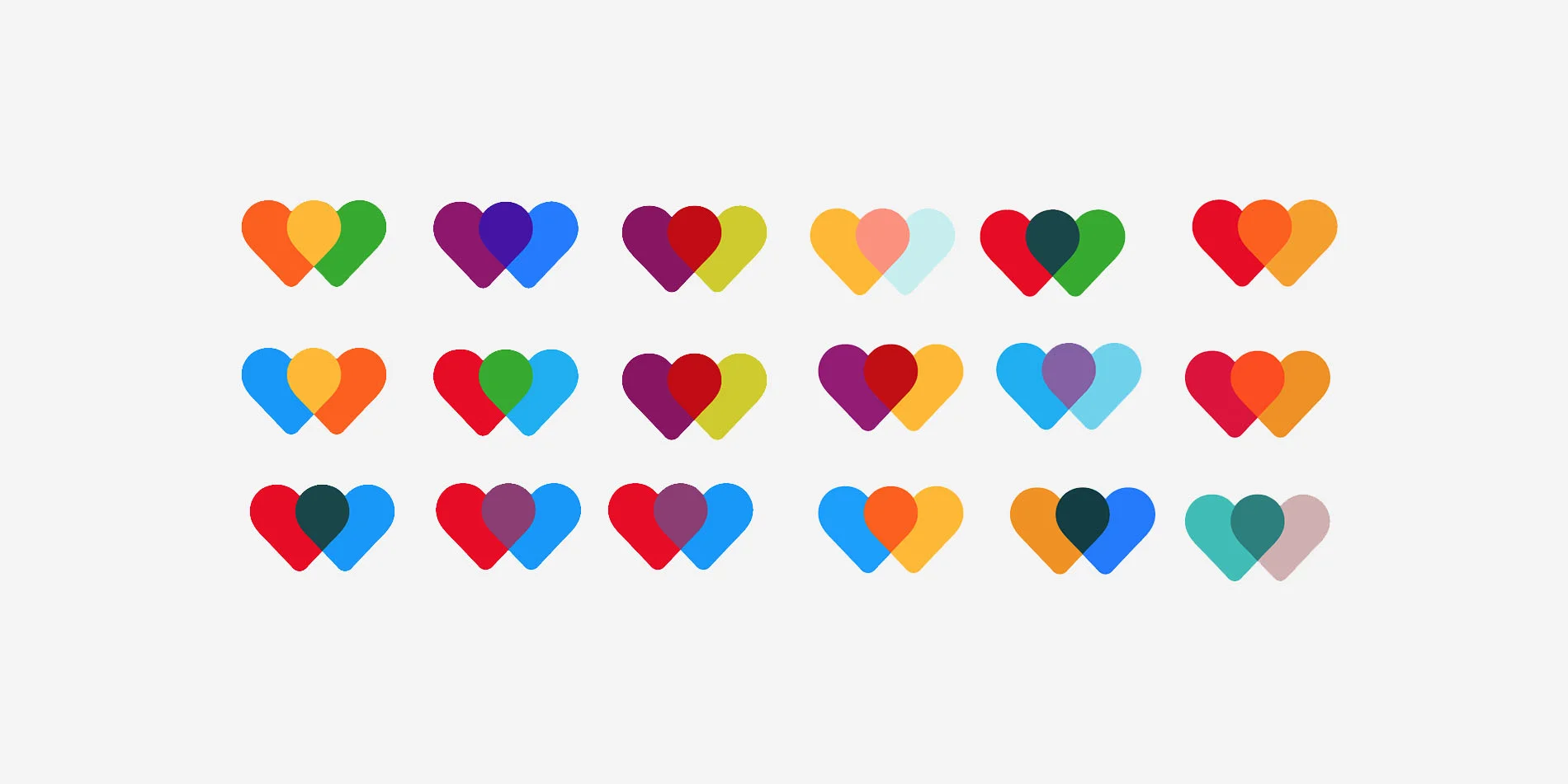 Experimenting with a wide variety of colour samples.