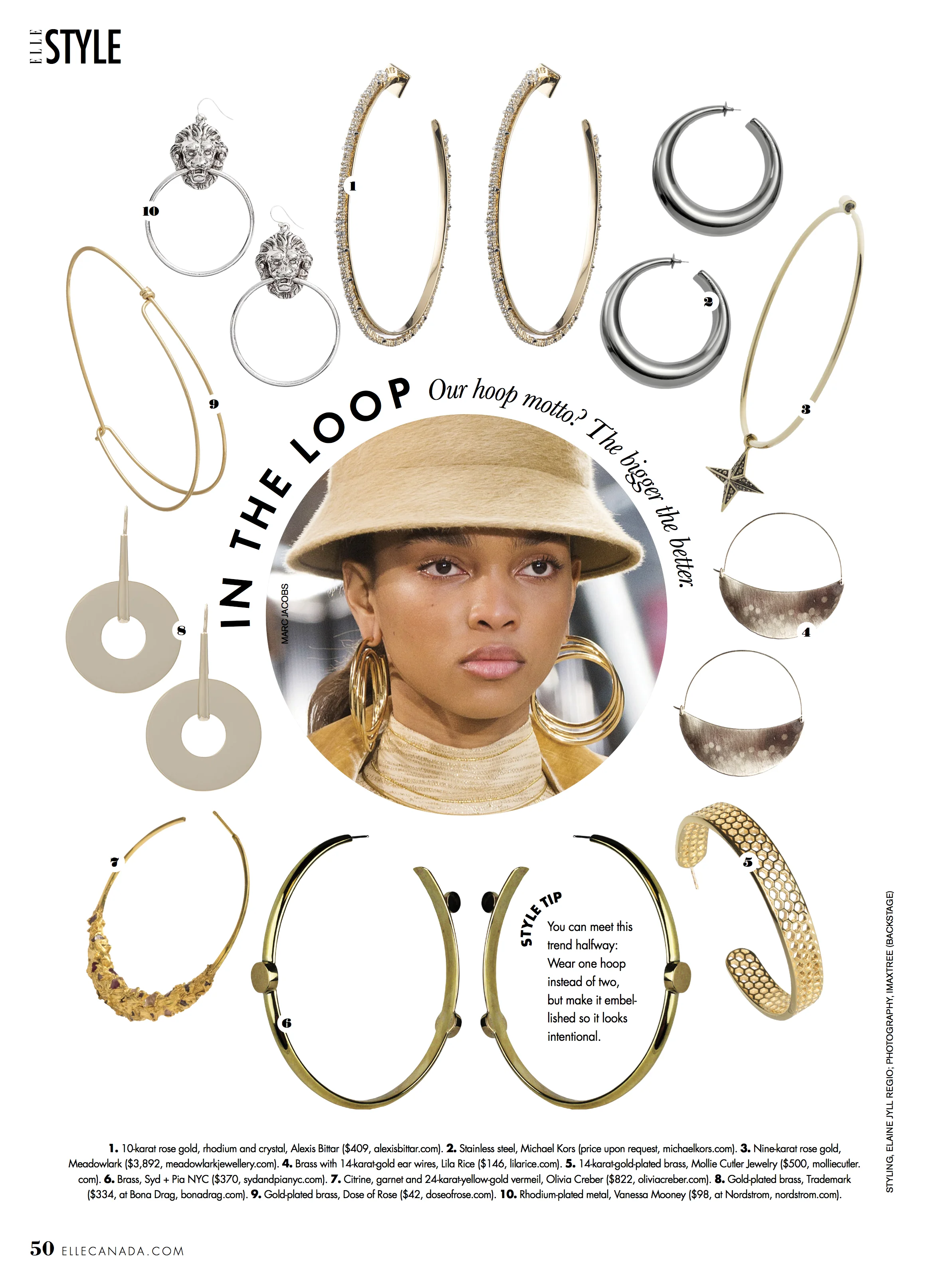 ELLE CANADA SEPTEMBER 2017 | HONEYCOMB HOOPS