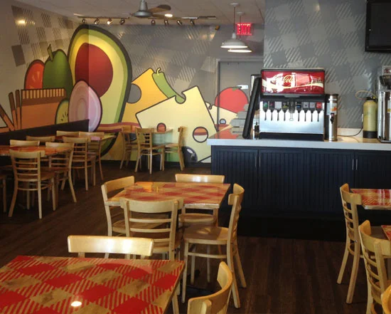  custom illustration/ wall decal for Dilly's Deli 