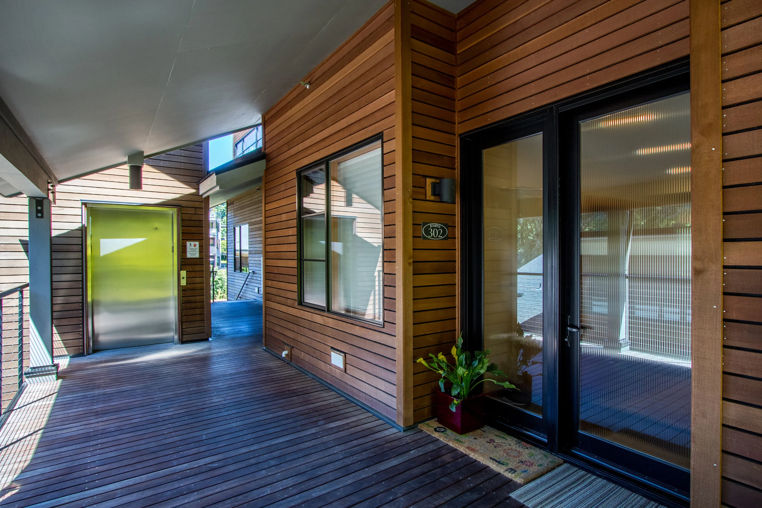 An elevator brings your to your doorstep! (There are stairs, too, if you prefer.)