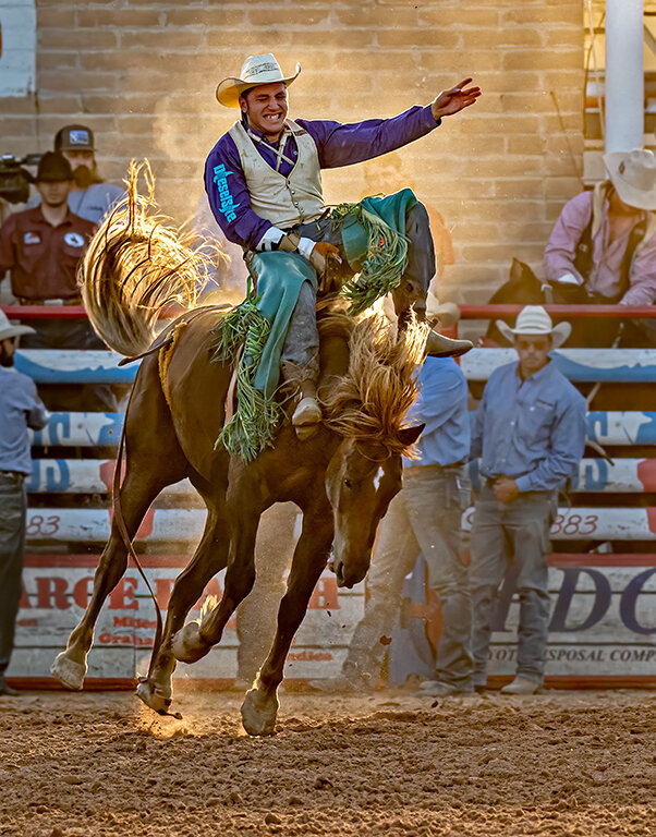 Bucking in the Light, Tom Savage, Cowtown CC, 3rd Place 