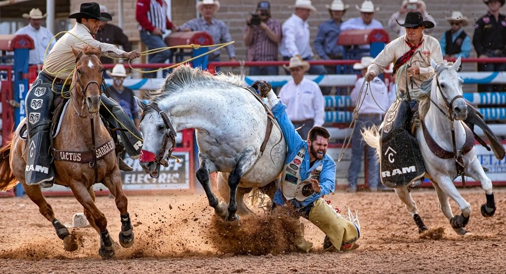  Bronc Rider Rescue, Ron Shue, Cowtown Camera Club, 2nd 