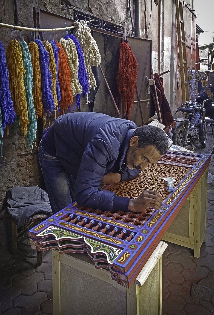 Master at Work - Marrakech Souk Artisan, Lara Moffat, Dallas Camera Club, 2HM
