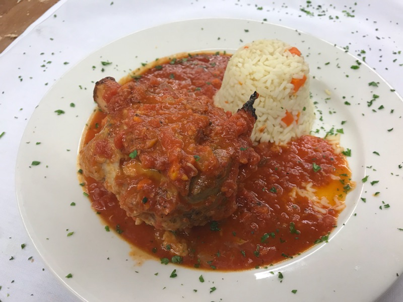 Pork Shank Milanese with Rice Pilaf