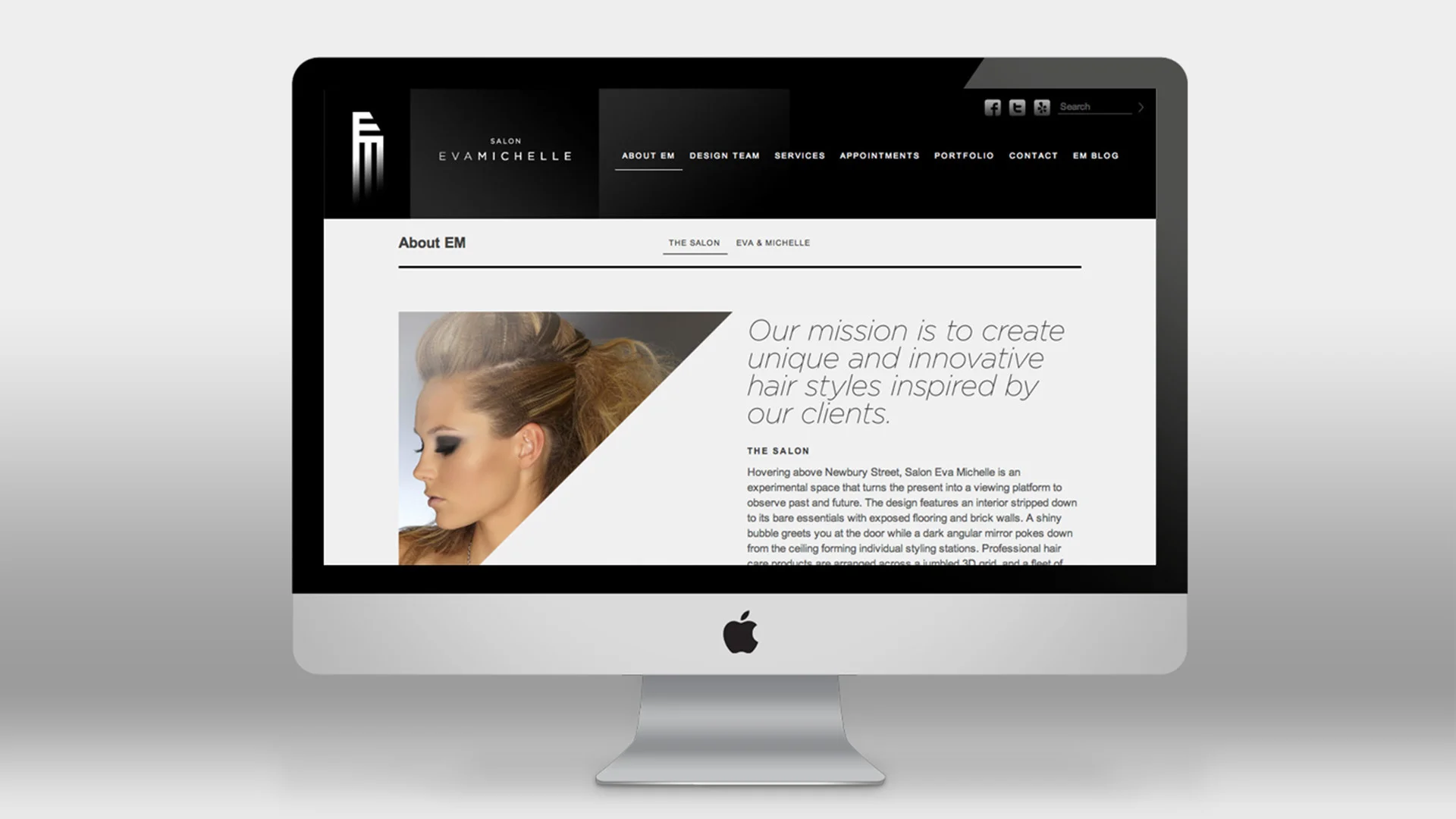 I learned Wordpress to build their site, and stuck with bold glossy high contrast elements to maintain a high-end feel. 