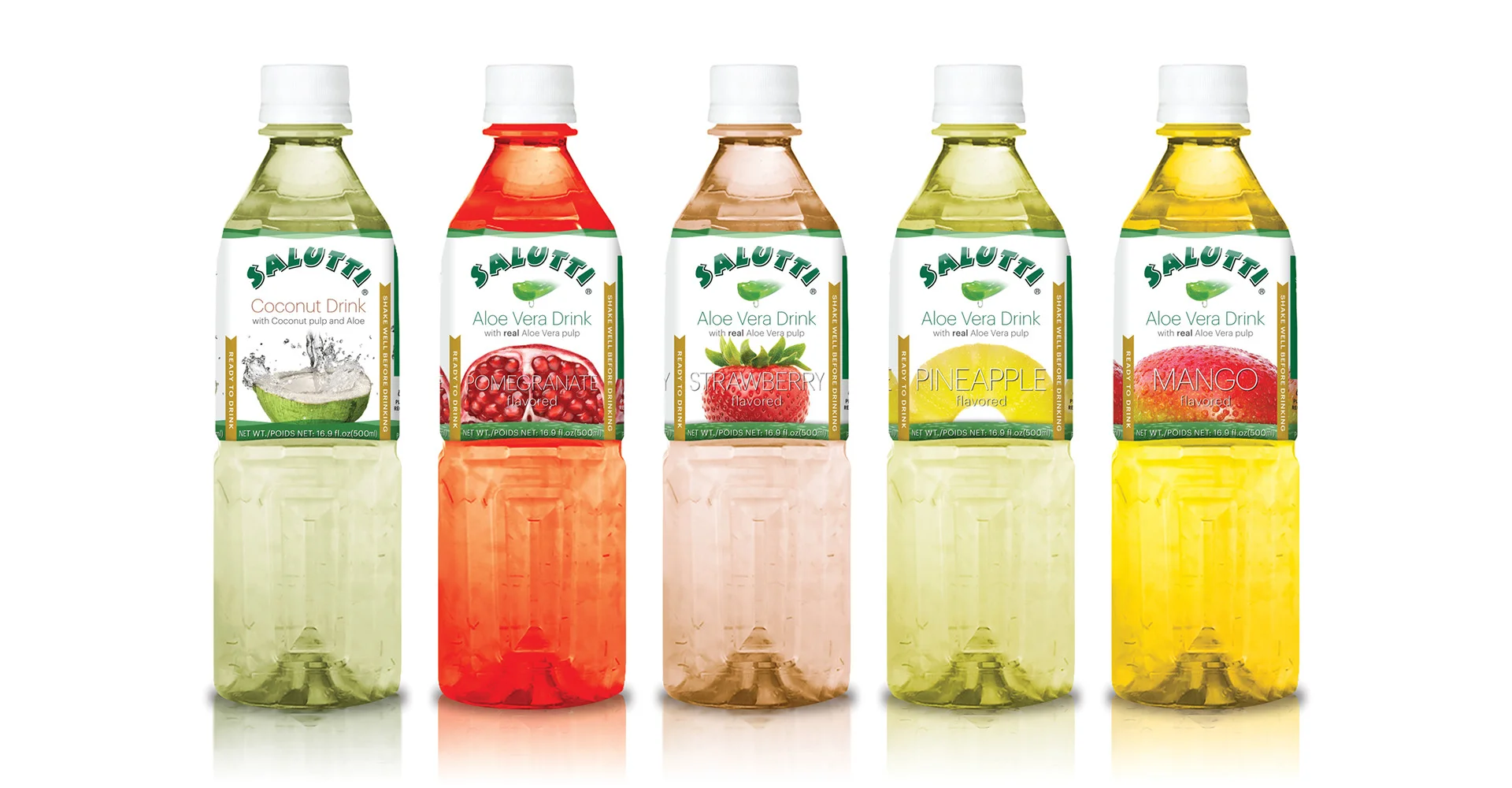 A Photoshop mockup of both the label designs and real product photography.