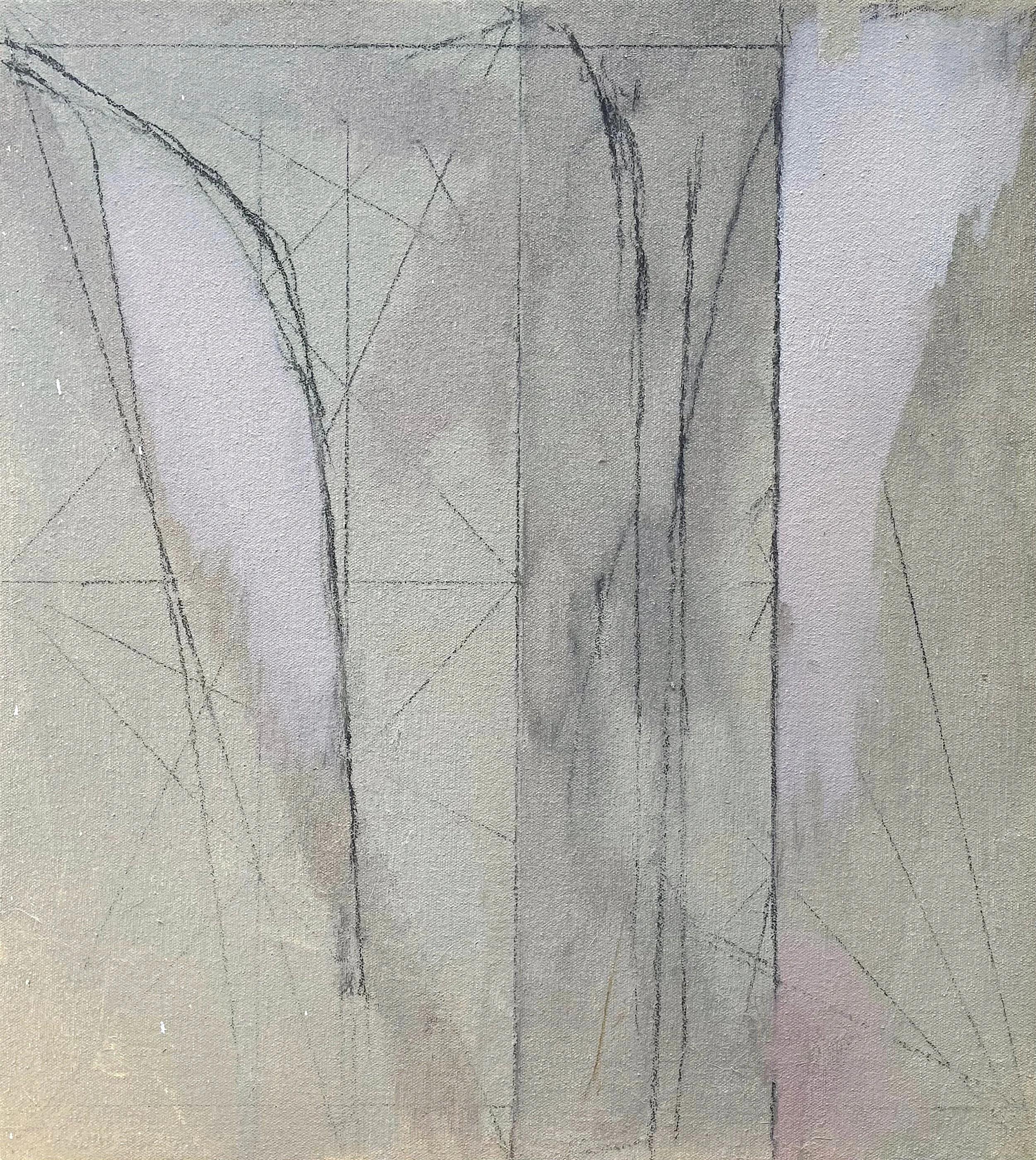 Painting Study from Drawing (Gray & Pink)