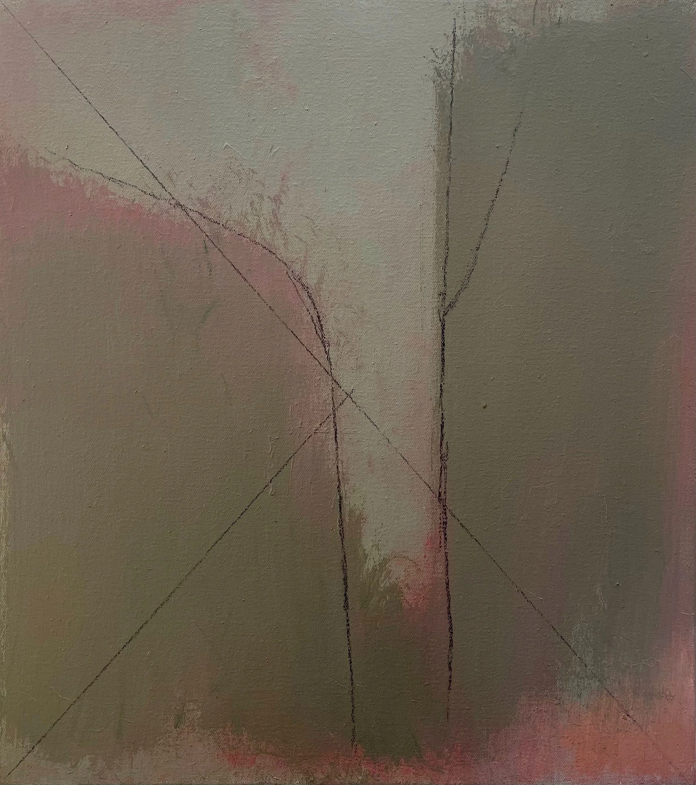 Painting as a Self-Portrait 03 (Dark Gray & Red)