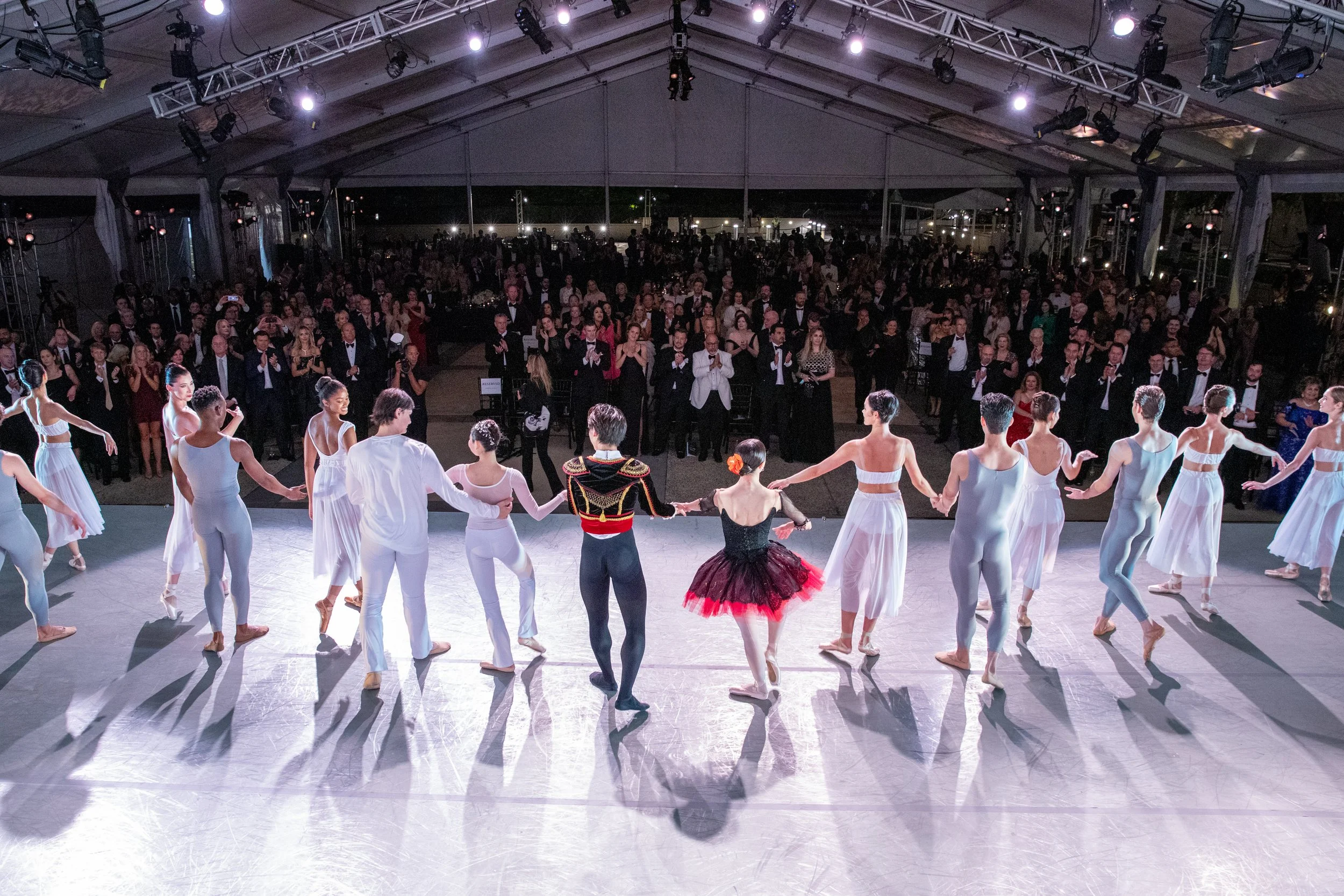  Ballet dancers take a bow after an outdoor performance at The Washington Ballet Gala, which was hosted at the Kennedy Center in Washington, D.C. on Friday, June 4, 2021. (Amanda Andrade-Rhoades/For The Washington Post) 