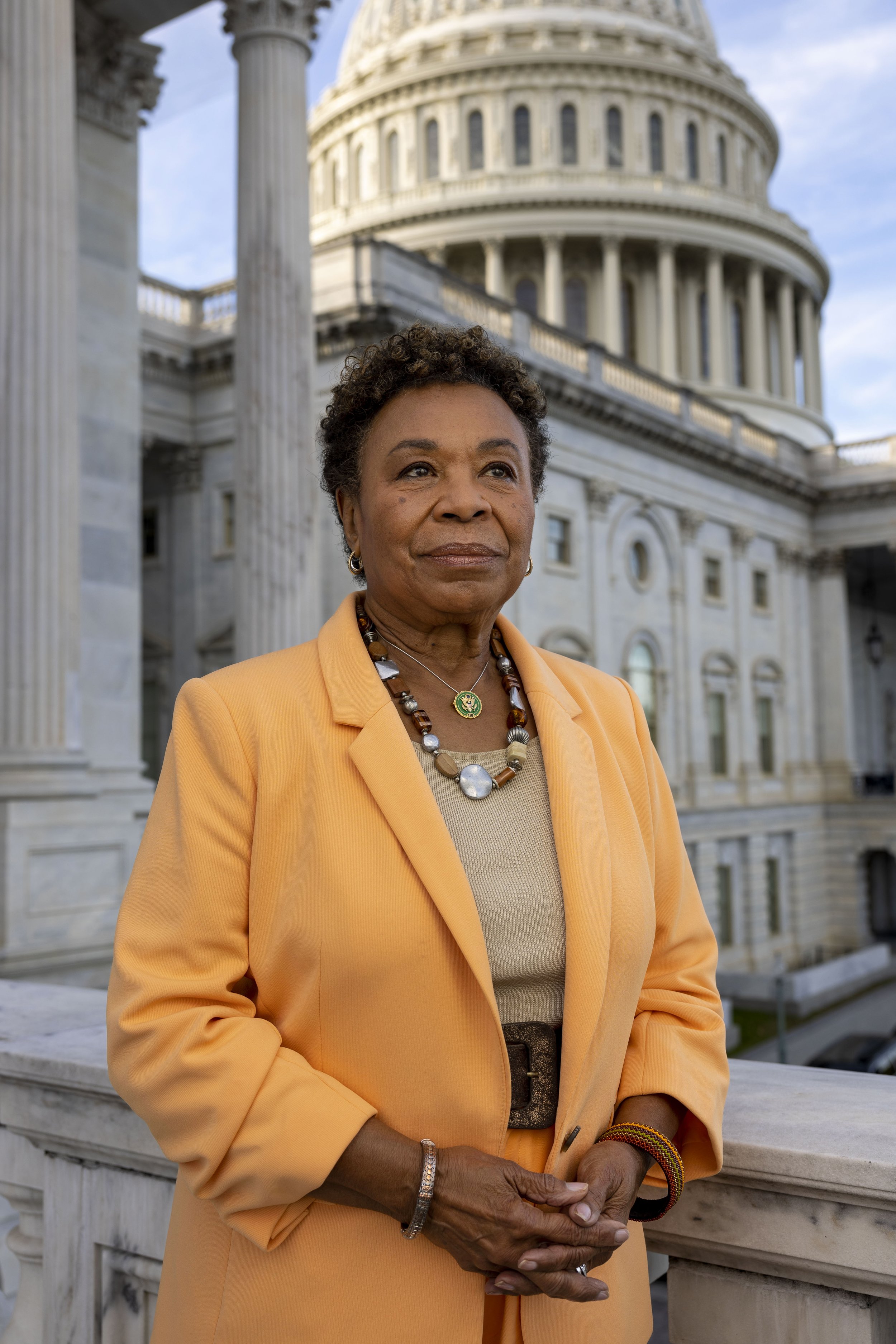  Rep. Barbara Lee, D-Calif., poses for a portrait at the Capitol in Washington on October 26, 2023. (Amanda Andrade-Rhoades/For The Washington Post) 