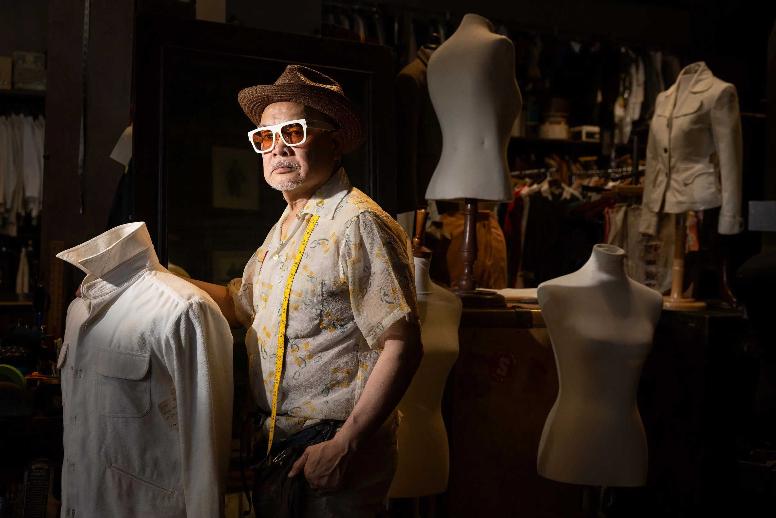  Al Ribaya poses for a portrait at his tailoring and vintage retail business, Al's Attire, in San Francisco on Thursday, September 10, 2026. Ribaya, like other people named Al, has struggled in the artificial intelligence (AI) era as the name and AI 