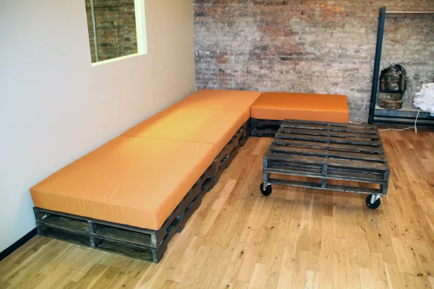 Big Orange sofa!