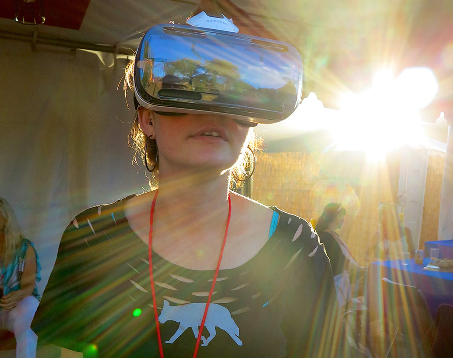 Miranda Robin, Film Festival Programming group, immersed in another world
