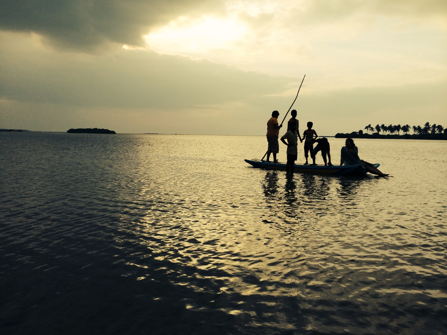 Sunset in kalpitiya main lagoon