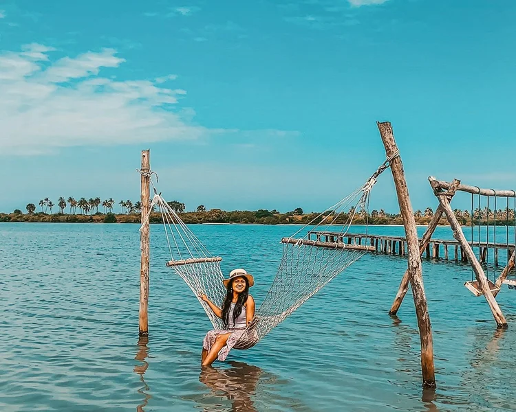 Girl in a Hammock on the Kalpitiya lagoon