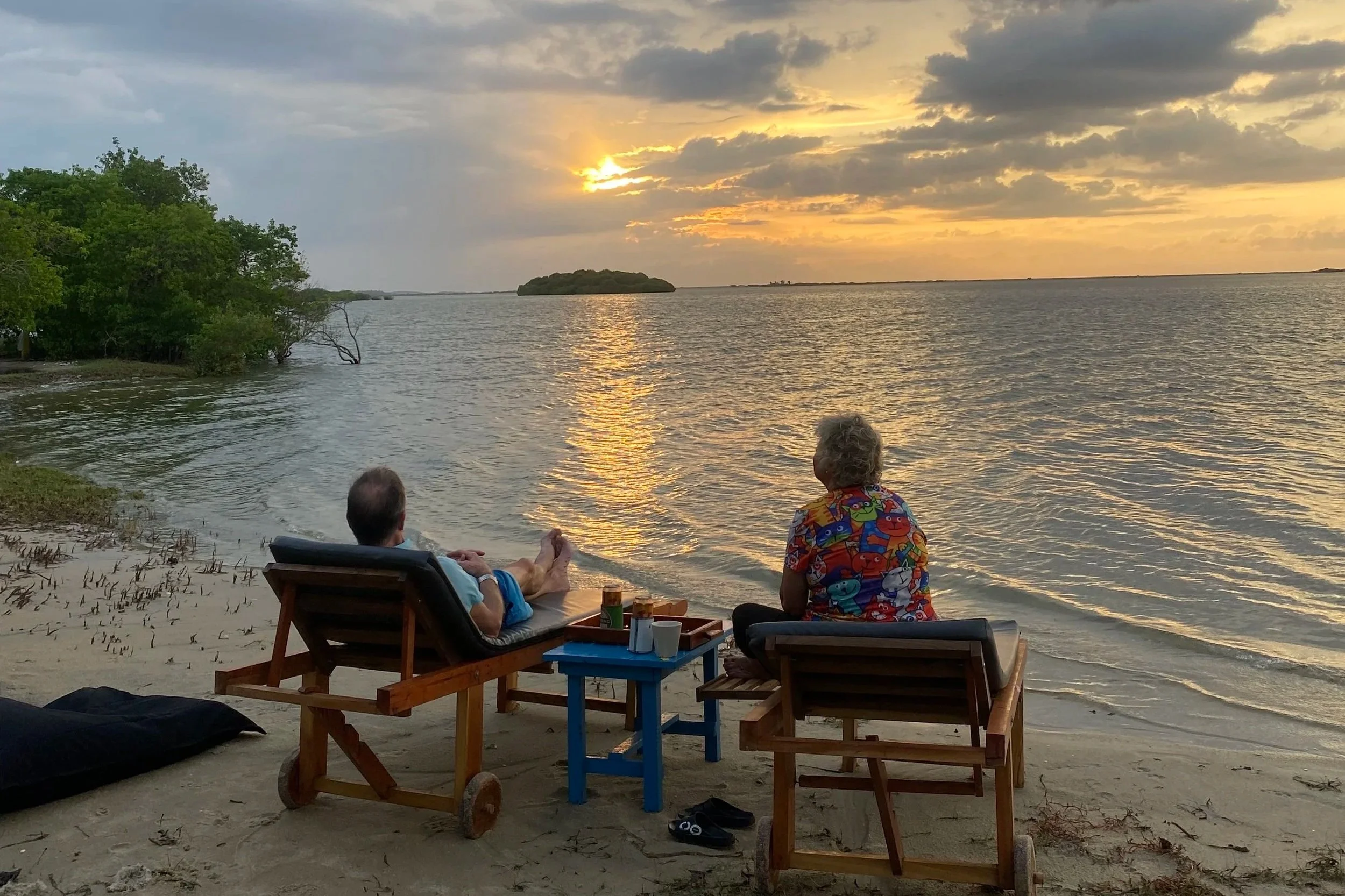 Ruuk Village yellow Volkswagen surfer bus travelling to Kalpitiya