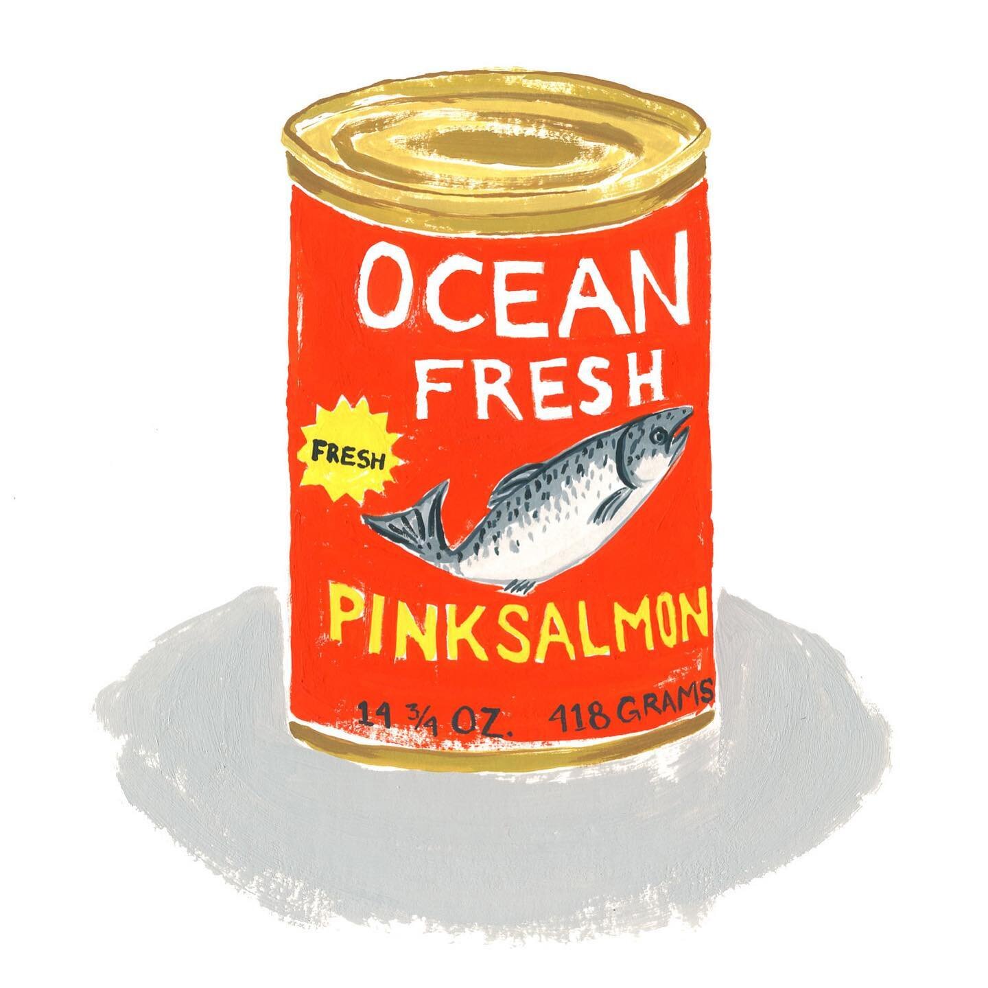 A little study inspired by my work with @jenn_verma. I was fascinated to read in The Guardian this week about the recreational dip net salmon season in Alaska where residents fill their freezers with salmon for the year.  Twenty five fish for the hea