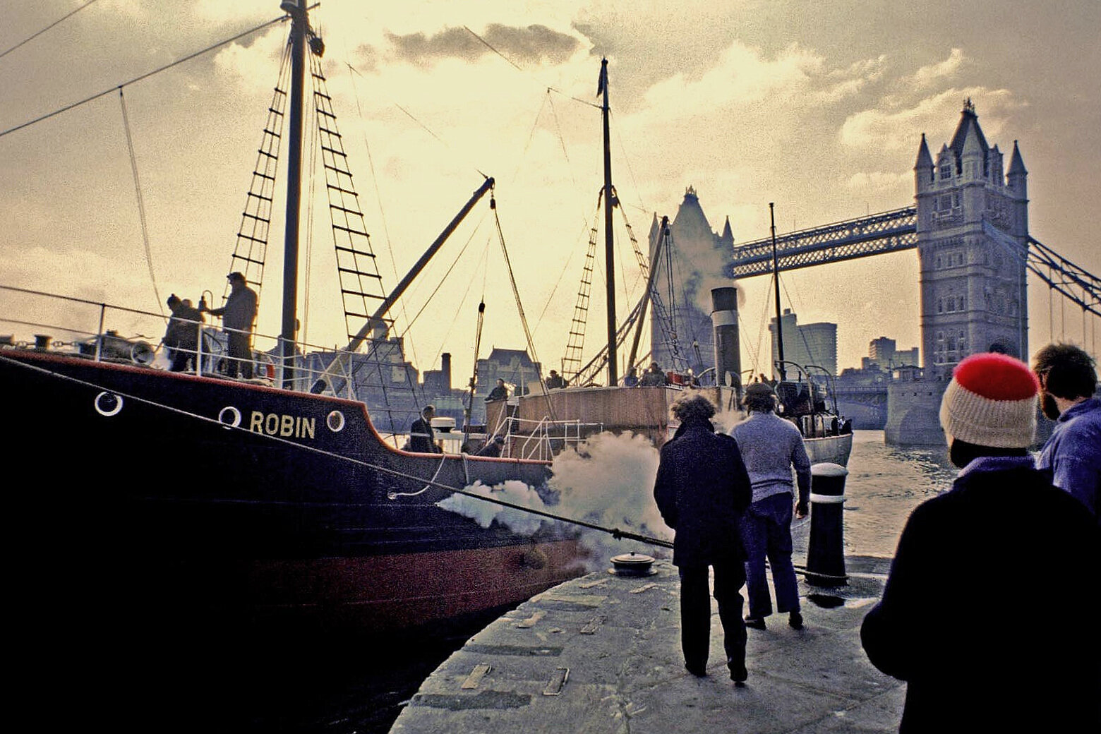 Arrival at St. Katherines Dock entrance 1980