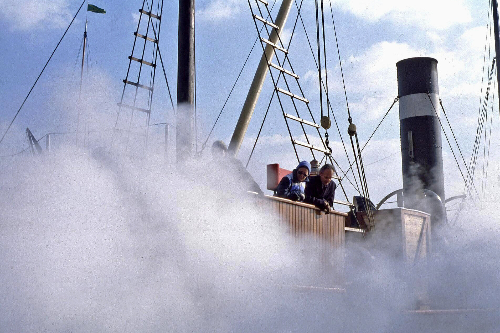 Robin in steam at St. Katherines Dock 1980