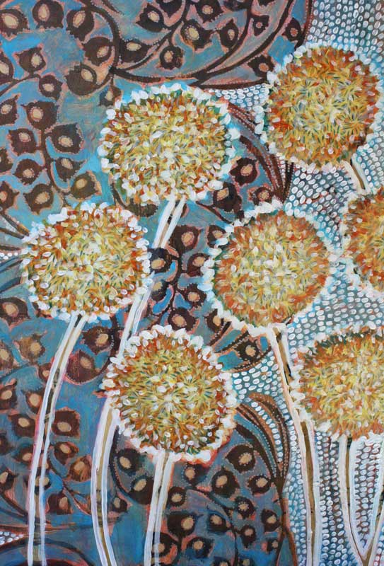 Detail, "Alliums on Blue"