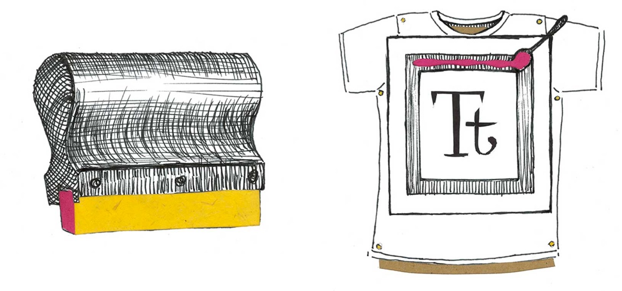 "Squeegee" and "Tt Tee" book illustrations